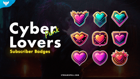 Cyberpunk Lovers Sub Badges - StreamSpell