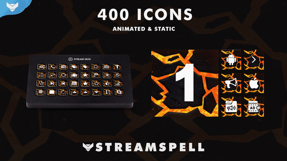 Elements: Fire Stream Deck Icons | StreamSpell