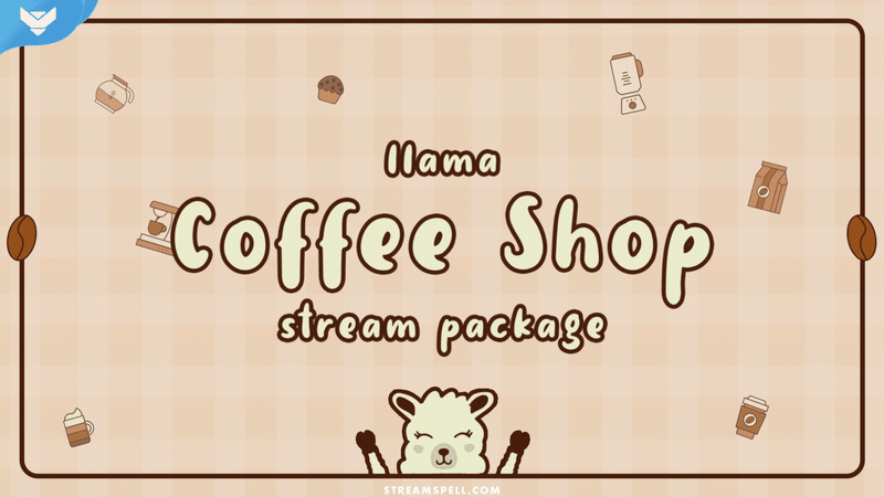 Llama Coffee Shop Stream Package