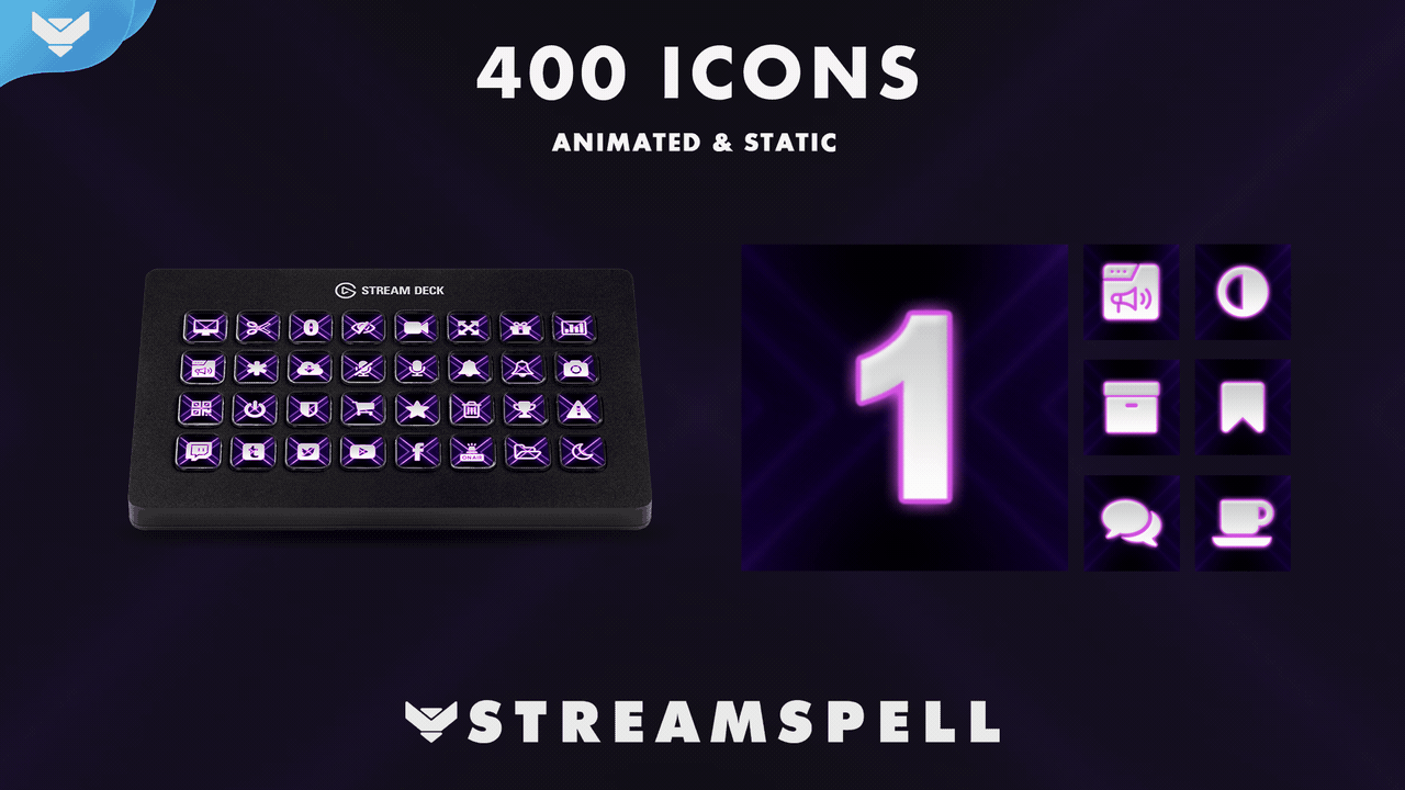 Neon Stream Deck Icons