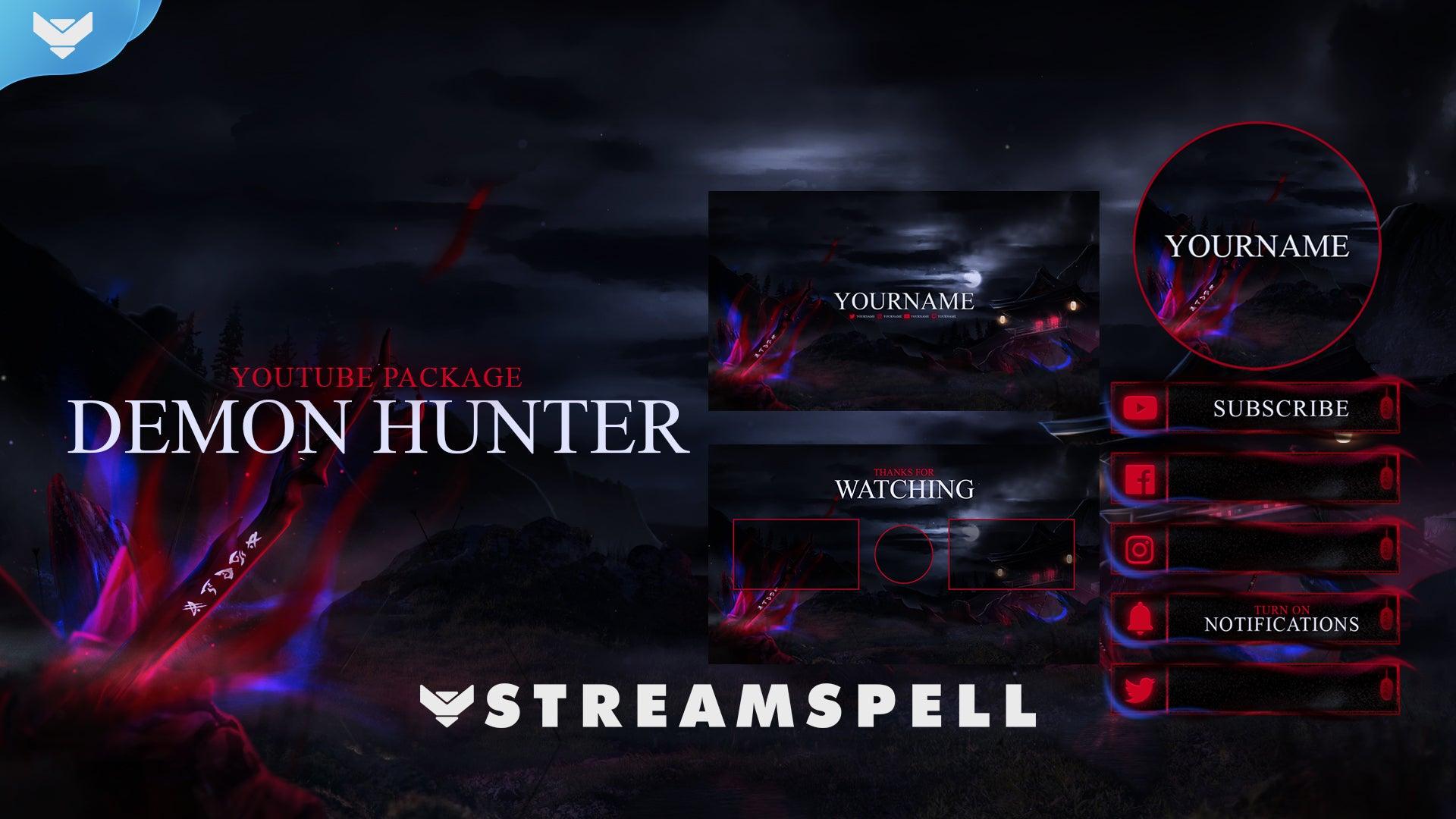 Demon Hunter Youtube Package - StreamSpell