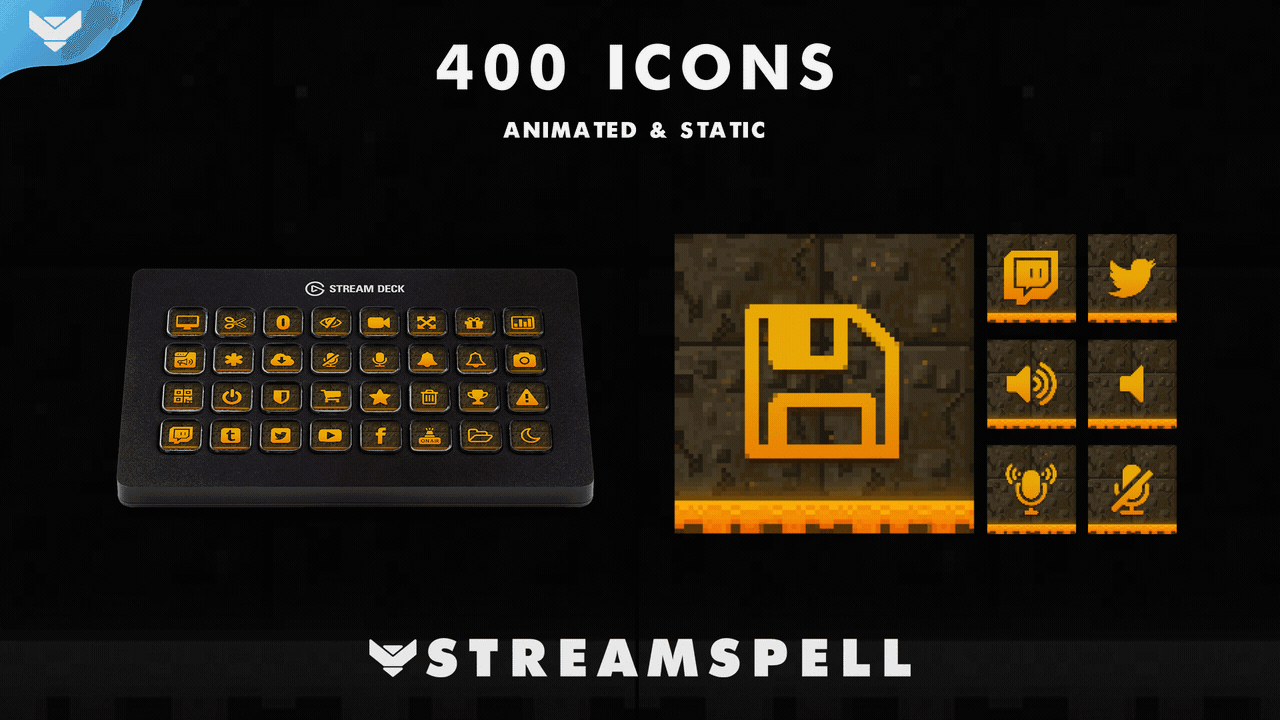 Pixel Lava Stream Deck Icons