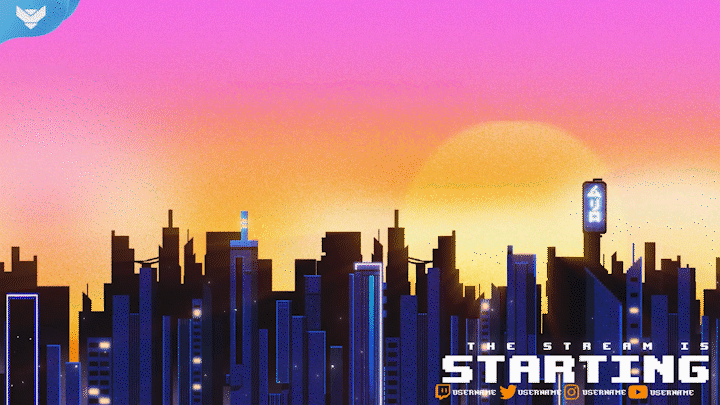 Pixel Sunset Stream Package