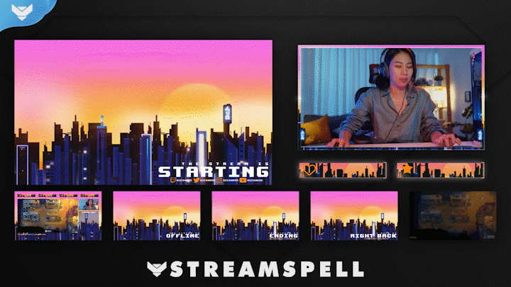 Pixel Sunset Stream Package