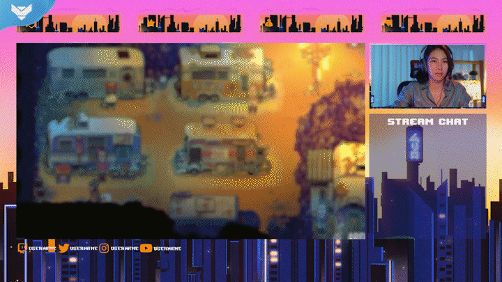 Pixel Sunset Stream Transition