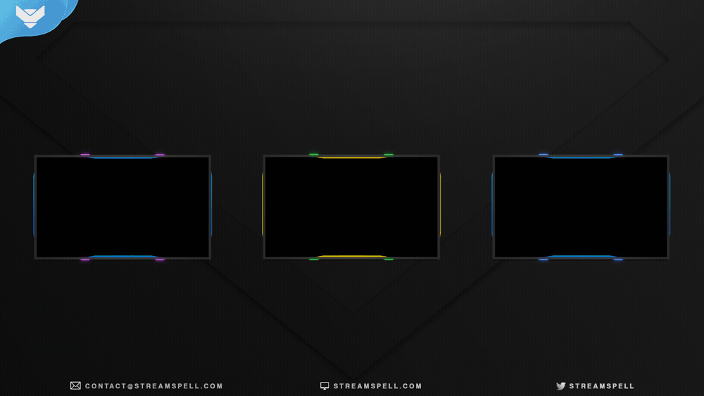 Pop Neon Animated Webcam Overlay
