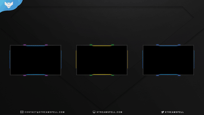 Pop Neon Animated Webcam Overlay