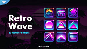 RetroWave Sub Badges - StreamSpell