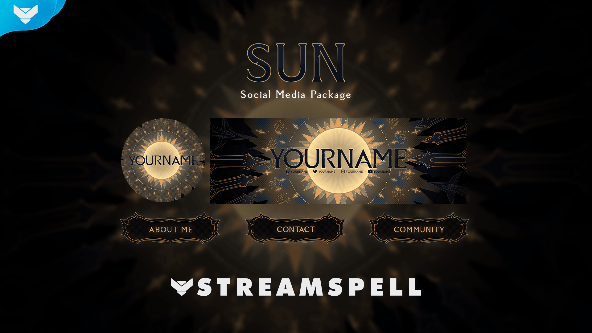 Sun & Moon Social Media Package - StreamSpell