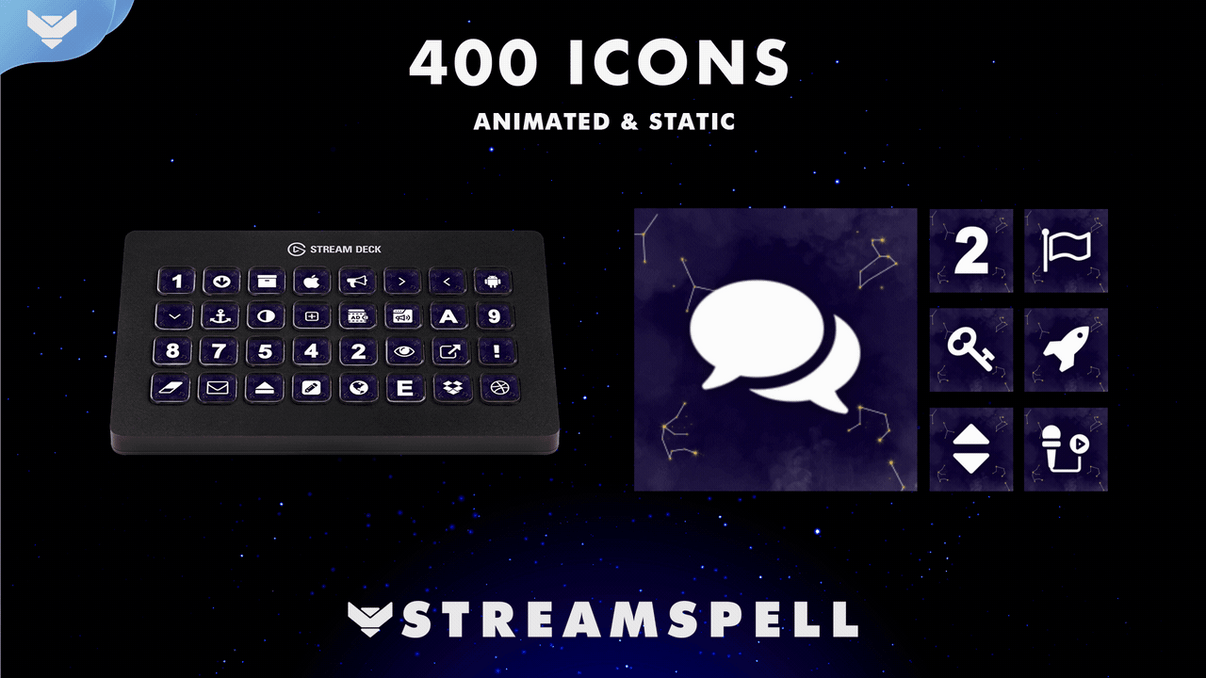 Starry Night Stream Deck Icons | StreamSpell