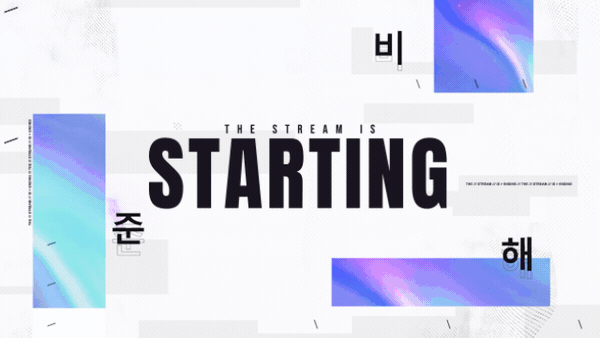 Animated starting screen with sleek esports aesthetic and holographic gradient details, designed for League of Legends and competitive streams on OBS and Streamlabs by StreamSpell.