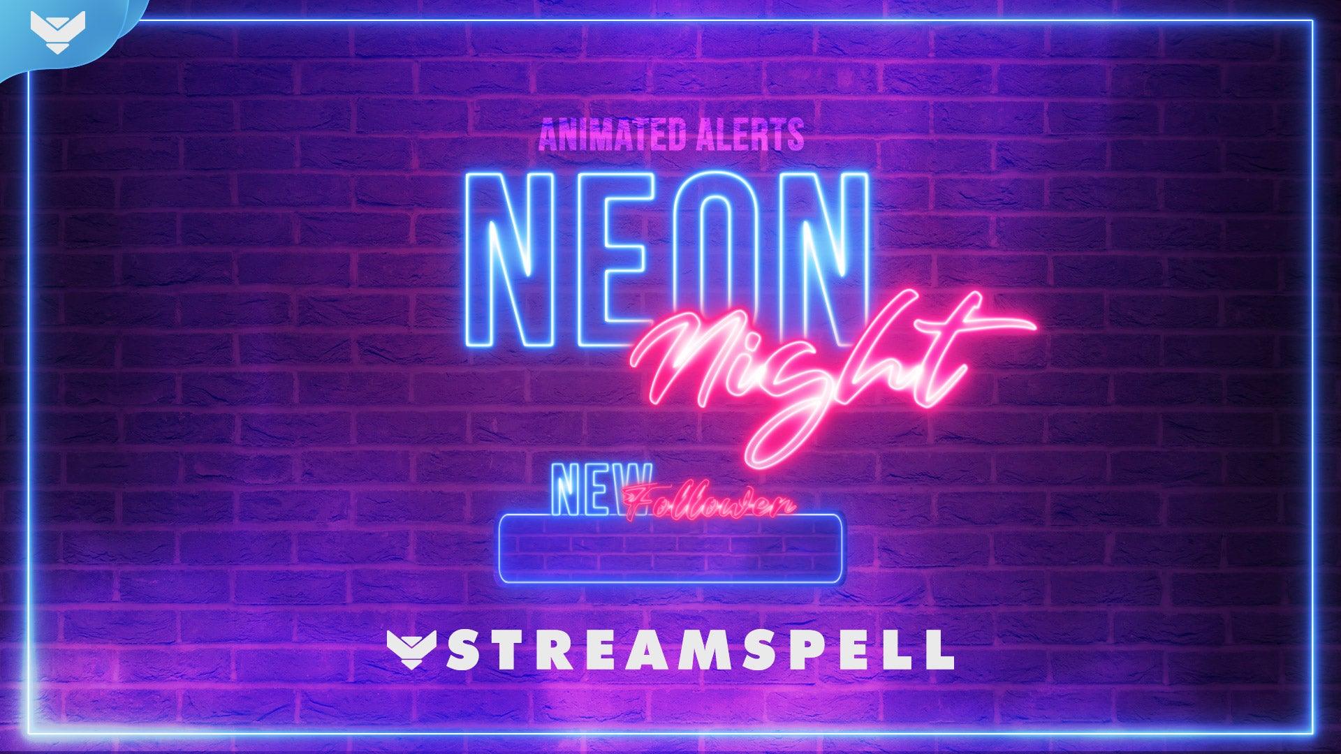 Neon Night Stream Alerts - StreamSpell