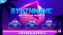 Load image into Gallery viewer, Synthwave Stream Alerts - StreamSpell