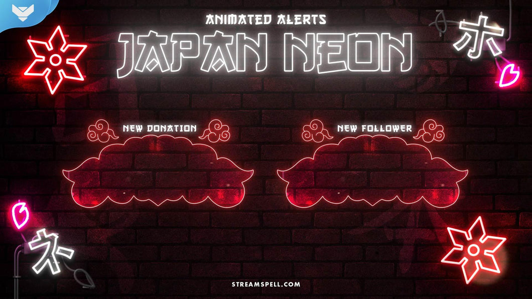 Japan Neon Stream Alerts - StreamSpell