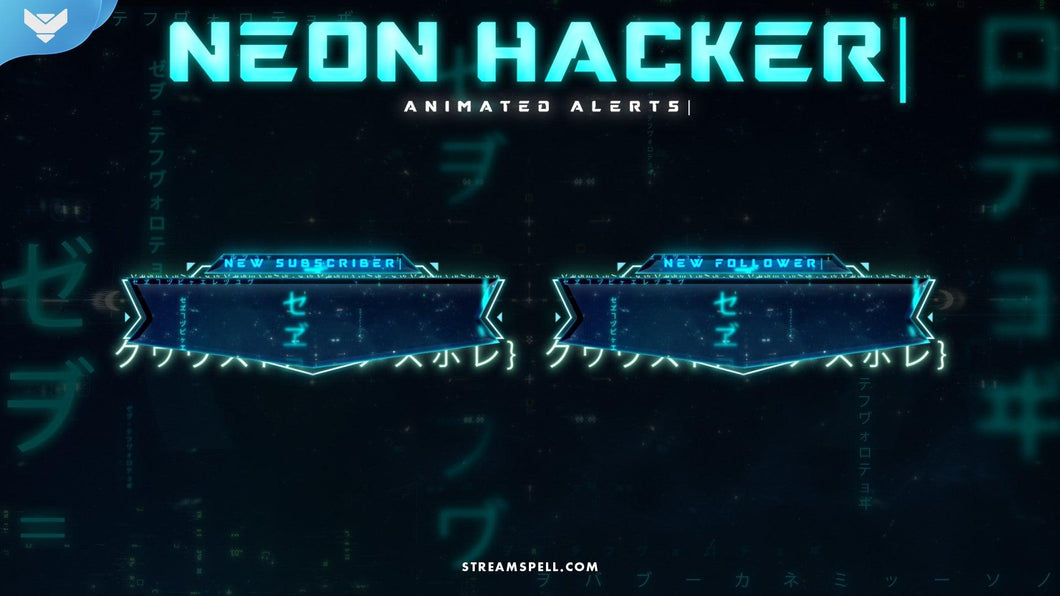 Neon Hacker Stream Alerts - StreamSpell