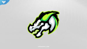 Green Dragon Mascot Logo - StreamSpell