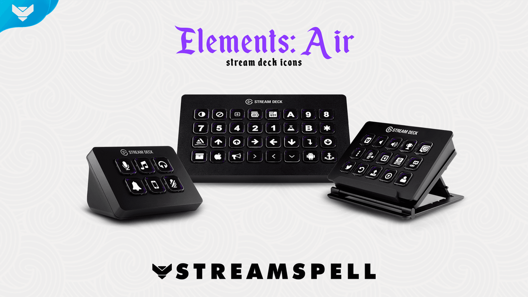 Elements: Air Stream Deck Icons - StreamSpell