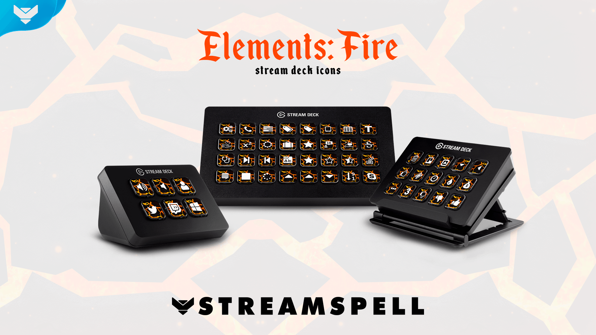 Elements: Fire Stream Deck Icons - StreamSpell