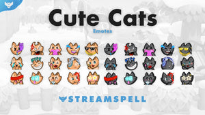 Cute Cats Emotes & Badges - StreamSpell