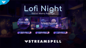 Lofi Night Social Media Package - StreamSpell