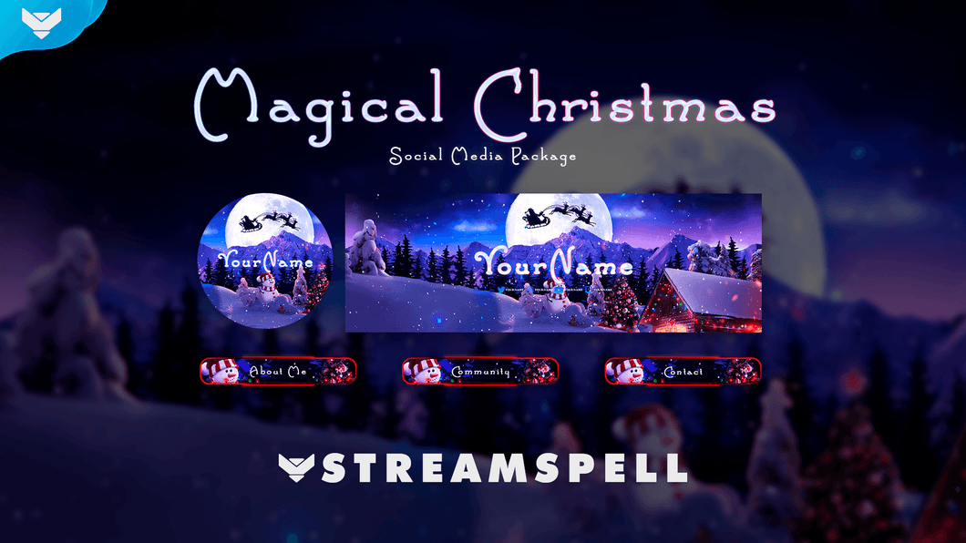 Magical Christmas Social Media Package - StreamSpell