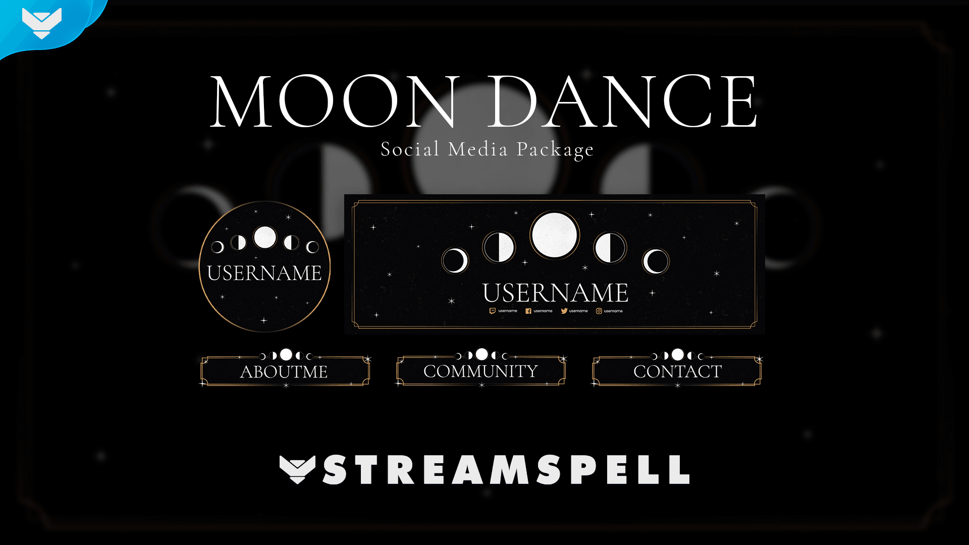 Moon Dance Social Media Package - StreamSpell