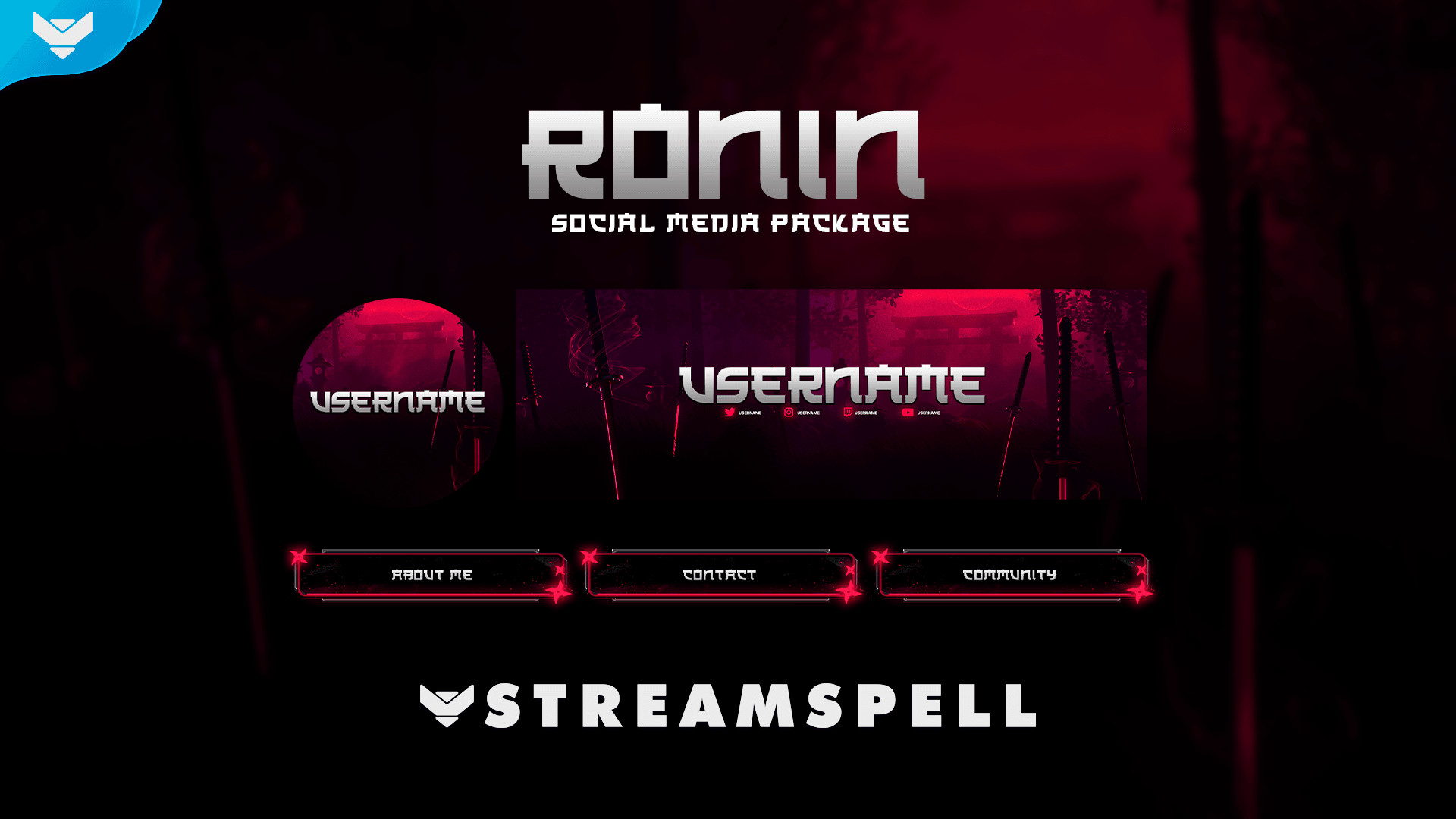 Ronin Social Media Package - StreamSpell