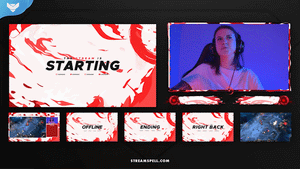 Scarlet Stream Package for Twitch, OBS & Streamlabs - StreamSpell