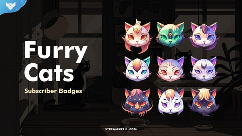 Furry Cats Sub Badges - StreamSpell