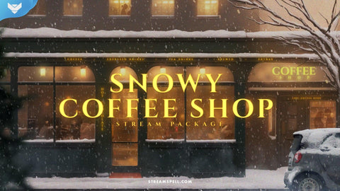 Snowy Coffee Shop Stream Package - StreamSpell