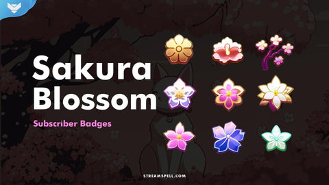 Sakura Blossom Sub Badges - StreamSpell