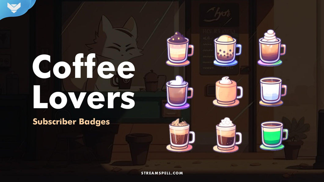Coffee Lovers Sub Badges - StreamSpell