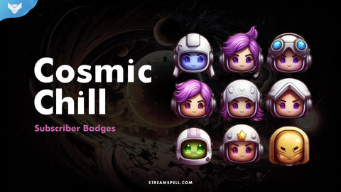 Cosmic Chill Sub Badges - StreamSpell